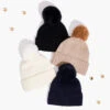 Hat Attack Cashmere Hat With Faux Fur Pom