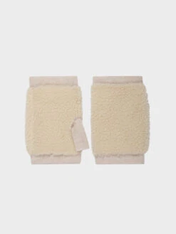 Amato - Fingerless Gloves With Sherpa IVORY