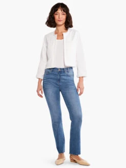 Liverpool - Braided Trim Crop Jacket WHITE -Brave Sales Store LM1019QYWWHTPRODUCT 04