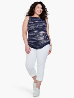 Liverpool Charlie Crop Wide Rolled Cuff WHITE