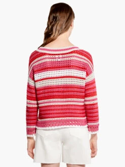 Colorful Crochet Sweater RED MULTI -Brave Sales Store M231111REDPRODUCT 03