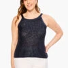 Sequin Tank DARK INDIGO