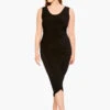 High Twist Ruched Dress BLACK ONYX