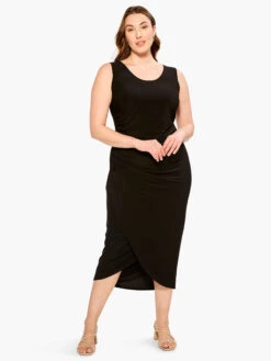 High Twist Ruched Dress BLACK ONYX -Brave Sales Store M231203WBLXPRODUCT 04