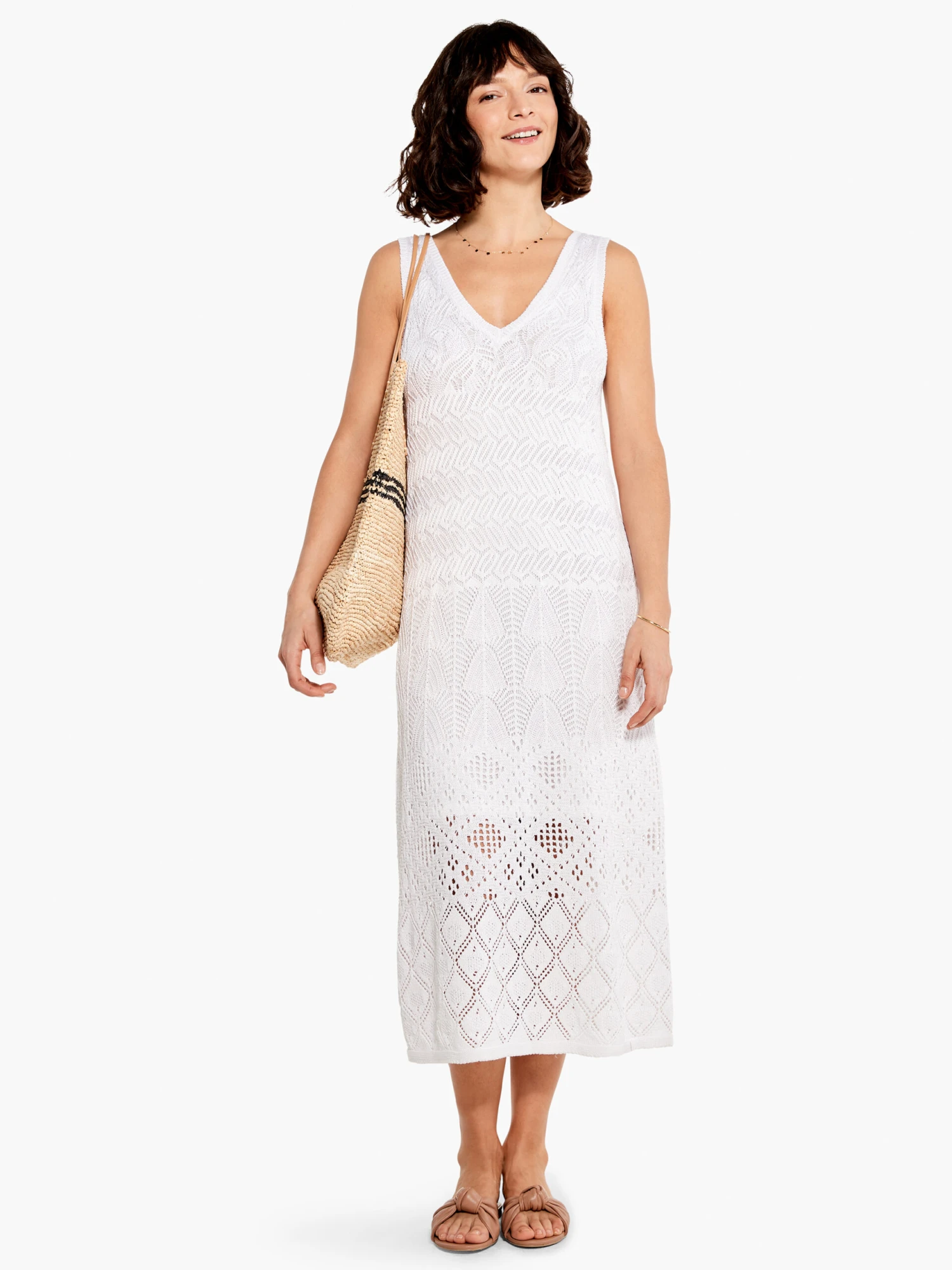 Crochet Statement Dress PAPER WHITE 1 Crochet Statement Dress PAPER WHITE