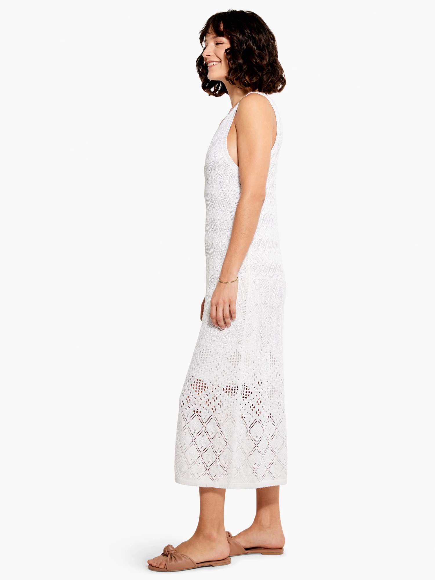 Crochet Statement Dress PAPER WHITE 2 Crochet Statement Dress PAPER WHITE - Image 2