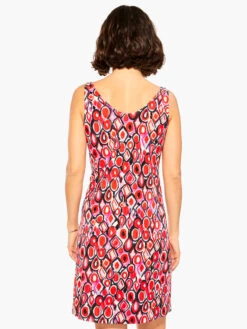 Geo Pane Dress RED MULTI -Brave Sales Store M231263REDPRODUCT 03