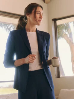 Scrunch Sleeve Avenue Jacket DARK INDIGO