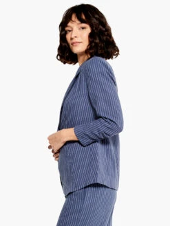 Central Park Scrunch Sleeve Jacket BLUE MULTI -Brave Sales Store M231509BLTPRODUCT 02