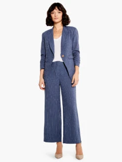 Central Park Scrunch Sleeve Jacket BLUE MULTI -Brave Sales Store M231509BLTPRODUCT 04