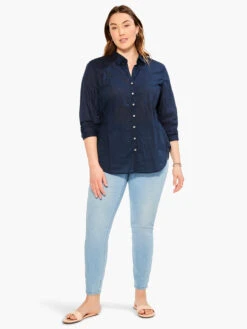 Cotton Boyfriend Shirt DARK INDIGO -Brave Sales Store M231605WDIDPRODUCT 04