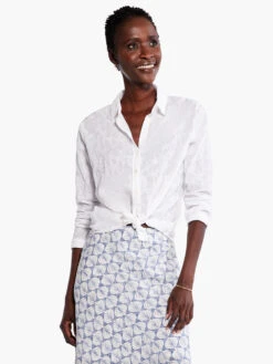 Embroidered Sky Shirt PAPER WHITE