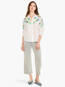 Placed Petals Shirt WHITE MULTI -Brave Sales Store M231613WMTPRODUCT 04