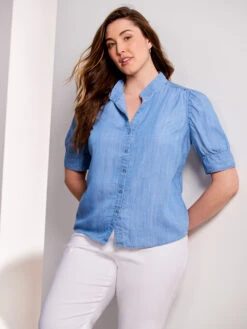 Femme Sleeve Denim Shirt MINERAL