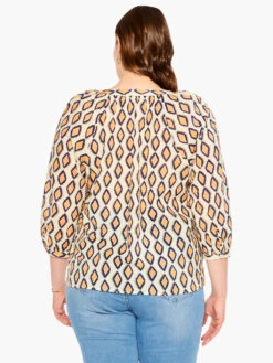 Falling Diamonds Top ORANGE MULTI -Brave Sales Store M231638WORMPRODUCT 03