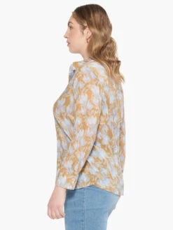 Midday Meadows Crinkle Shirt BLUE MULTI -Brave Sales Store M231639WBLTPRODUCT 02