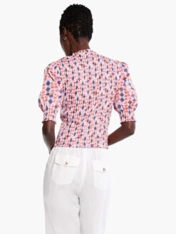 Geo Dots Smocked Top PINK MULTI 6 Geo Dots Smocked Top PINK MULTI -Brave Sales Store M231640PKMPRODUCT 03