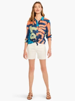 Love Art Joy Crinkle Shirt INDIGO MULTI -Brave Sales Store M231643IMIPRODUCT 04