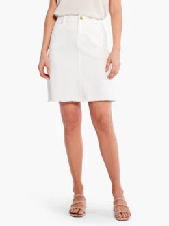 NZ Denim 20" Skirt PAPER WHITE