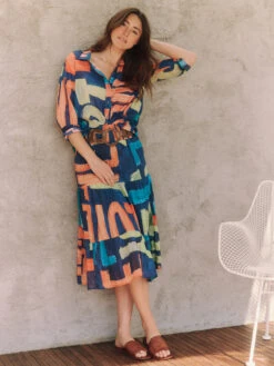 Love Art Joy Skirt INDIGO MULTI