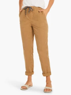 Cotton Poplin Relaxed Ankle Pant DIJON