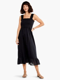 Cotton Lawn Smocked Dress BLACK ONYX -Brave Sales Store M231904BLXPRODUCT 04 1