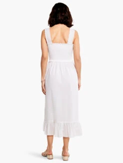 Cotton Lawn Smocked Dress PAPER WHITE 6 Cotton Lawn Smocked Dress PAPER WHITE -Brave Sales Store M231904PWHPRODUCT 03