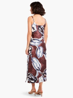 Watercolor Vines Slip Dress BROWN MULTI -Brave Sales Store M231908BWLPRODUCT 03