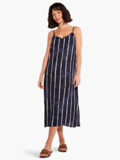 Wavy Lines Slip Dress INDIGO MULTI -Brave Sales Store M231950IMIPRODUCT 04