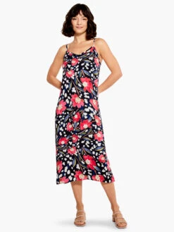 Flower Burst Slip Dress PINK MULTI