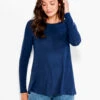 NZT Sweet Dreams Long Sleeve Crew Tee DARK INDIGO