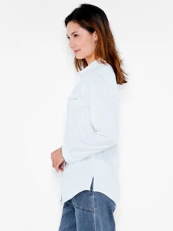 NZT Long Sleeve Angled Pocket Shirt PAPER WHITE -Brave Sales Store NZTESS1019PWHPRODUCT 02