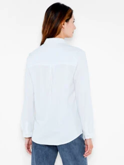 NZT Long Sleeve Angled Pocket Shirt PAPER WHITE -Brave Sales Store NZTESS1019PWHPRODUCT 03