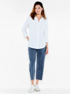 NZT Long Sleeve Angled Pocket Shirt PAPER WHITE -Brave Sales Store NZTESS1019PWHPRODUCT 04