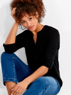 NZT Sweet Dreams Convertible Sleeve Shirt BLACK ONYX -Brave Sales Store NZTESS1068BLXPRODUCT 05