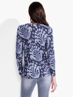 NZT Shadow Florals Long Sleeve V Tee GREY MULTI -Brave Sales Store NZTF232064GMIPRODUCT 03