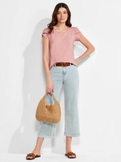 NZT Short Sleeve Tulip Sleeve Scoop Tee GINGER ROSE -Brave Sales Store NZTM232014GREPRODUCT 04