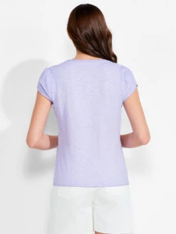 NZT Short Sleeve Tulip Sleeve Scoop Tee JUICY VIOLET -Brave Sales Store NZTM232014JVLPRODUCT 03