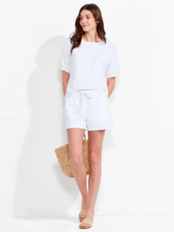 NZT Short Sleeve Round Neck French Terry Top PAPER WHITE -Brave Sales Store NZTM232017PWHPRODUCT 04