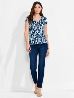 NZT High Seas Short Sleeve V Tee BLUE MULTI -Brave Sales Store NZTM232022BLTPRODUCT 04