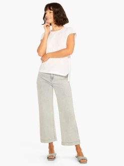 NZT Short Sleeve Crew Asymmetrical Tee PAPER WHITE -Brave Sales Store NZTM232023PWHPRODUCT 04