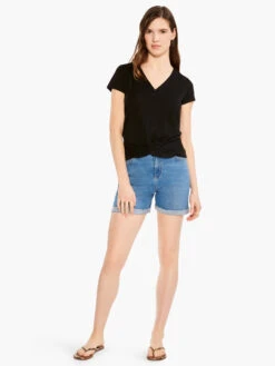 NZT Short Sleeve Knotted V Tee -Brave Sales Store NZTM232028BLXPRODUCT 04