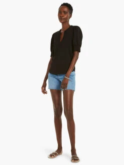 NZT Elbow Sleeve Split Neck Tee -Brave Sales Store NZTM232030BLXPRODUCT 04