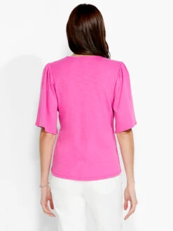 NZT Square Neck Flutter Sleeve Tee FREESIA -Brave Sales Store NZTS231017FREPRODUCT 03