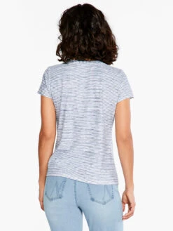 NZT Crew Neck Short Sleeve Stripe Tee BLUE MULTI 6 NZT Crew Neck Short Sleeve Stripe Tee BLUE MULTI -Brave Sales Store NZTS231027BLTPRODUCT 03