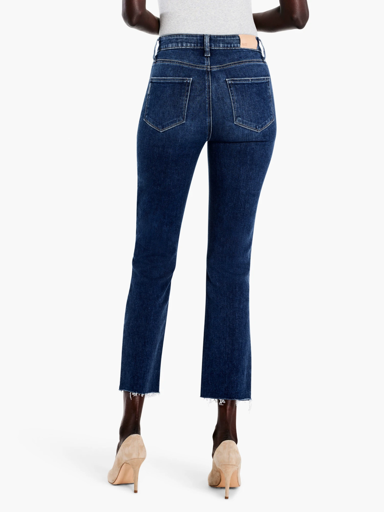 Paige Cindy W/ Raw Hem Jeans MEDIUM WASH 3 Paige Cindy W/ Raw Hem Jeans MEDIUM WASH - Image 3