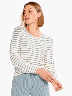 Striped Oceanus Top BLUE MULTI