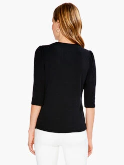 Drapey Rib Puff Sleeve Tee -Brave Sales Store S231009BLXPRODUCT 03