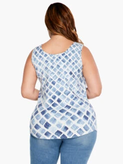 Stonefall Shirt Tail Perfect Tank BLUE MULTI -Brave Sales Store S231059WBLTPRODUCT 03