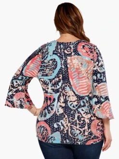 Batik Stamp Top INDIGO MULTI -Brave Sales Store S231062WIMIPRODUCT 03